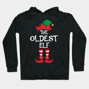 Oldest Elf Matching Family Christmas Old Hoodie